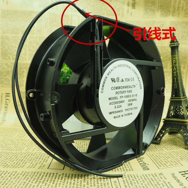 1 PCS COMMONWEALTH ROTARY FAN FP-108EX-S1-B AC 220/240v 38W 0.22A 170*150*51mm