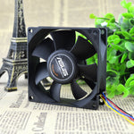 2pcsDelta AUB0812VH 80*80*25MM 12V 0.41A support 4pin Pwm Tempreture control fan