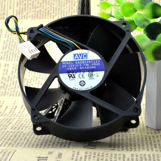 AVC 90*90*25 9CM DA09025T12U 12V 0.7A CPU computer case big wind PWM 4pin fan