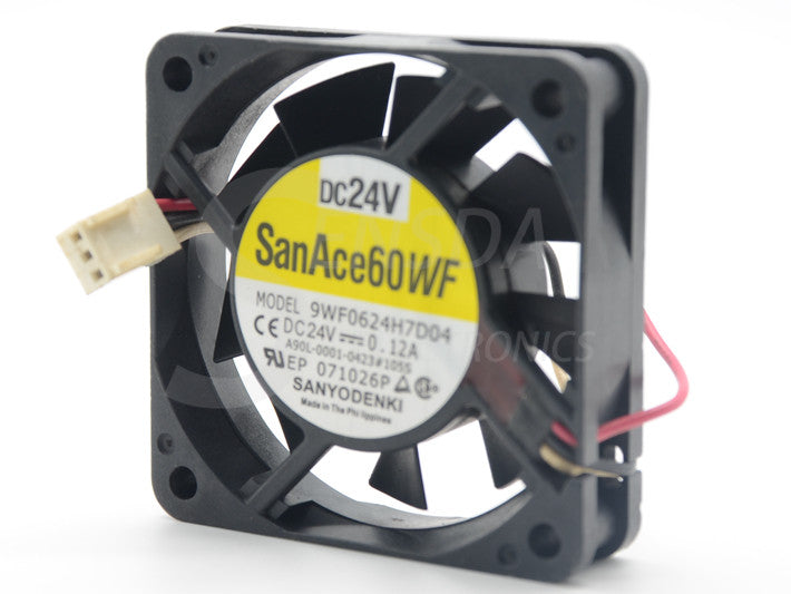 SANYO 9WF0624H7D04 Fan 60x60x15mm 24V 0.12A 3-PIN for FANUC A90L-0001-0423