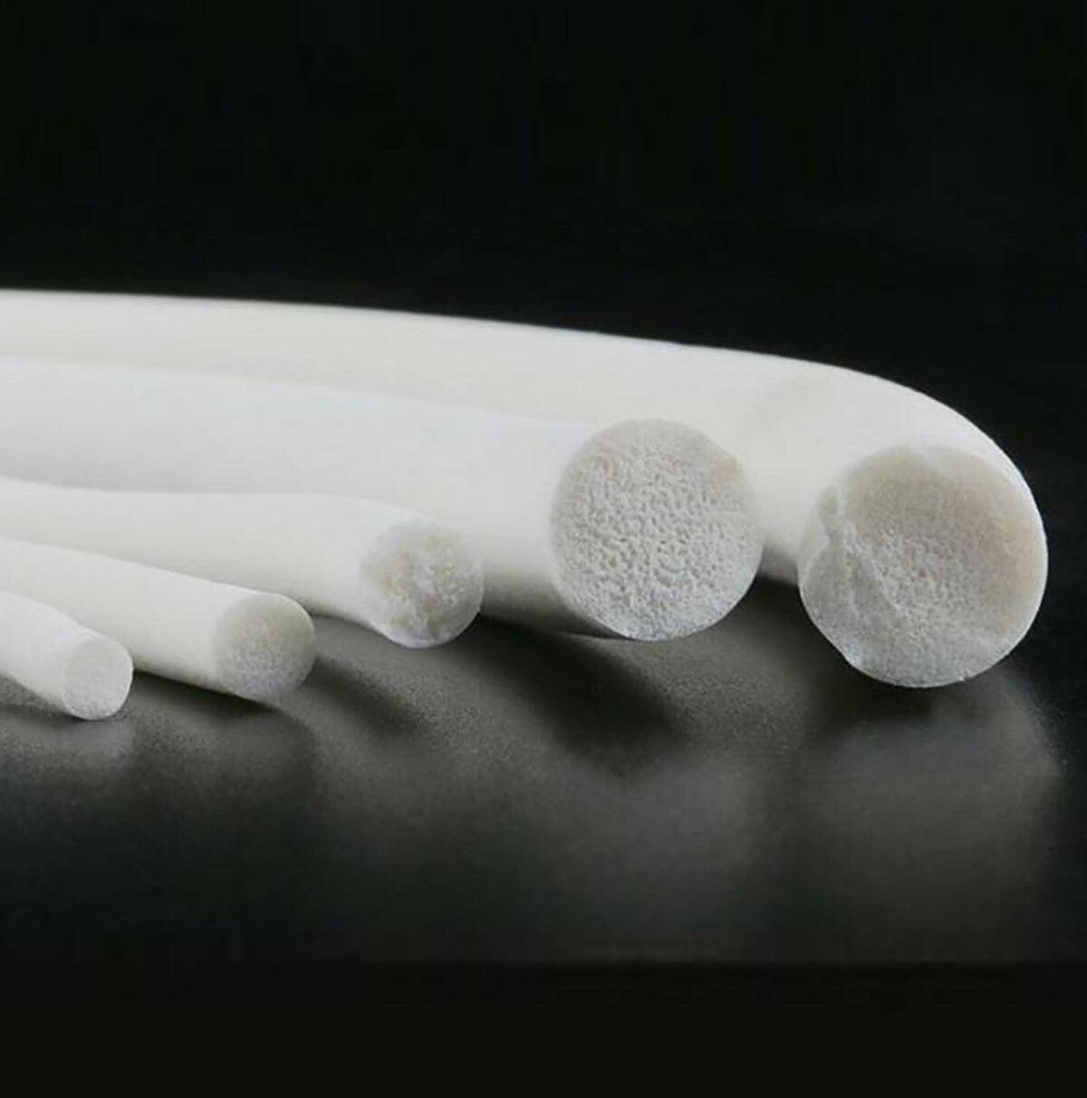 Dia1-20mm Silicone Rubber Foamed Seal Strip Round Sponge Cord Sealing Waterproof