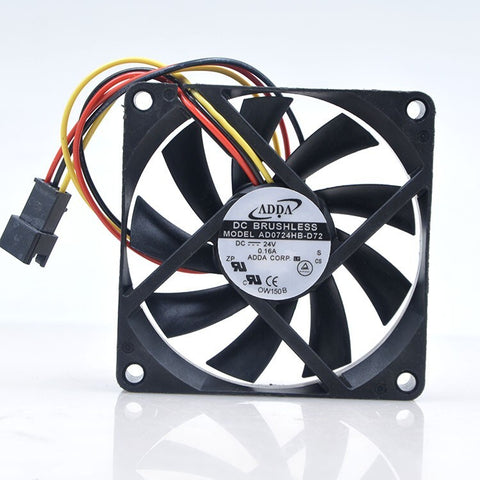 ADDA Fan AD0724HB-D72 DC24V 0.16A 7015 7CM 3 Pin cooling fan