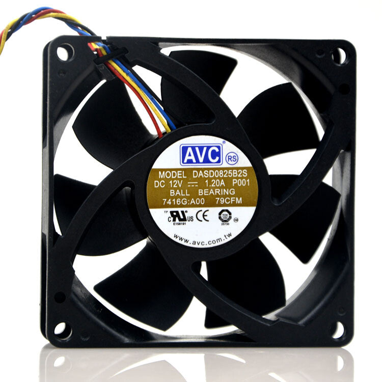 AVC DASD0825B2S 12V 1.20A 8025 8cm 4-wire Dell chassis server fan