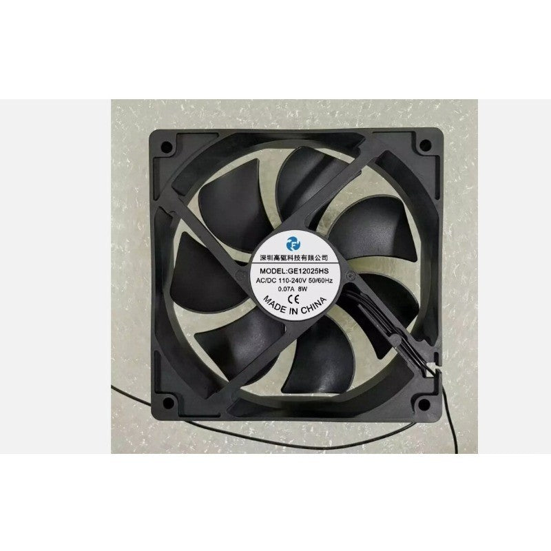 1 PCS F Fan GE12025HS AC/DC110-240V 0.07A 8W 12025 12CM 2 wire EC cooling fan