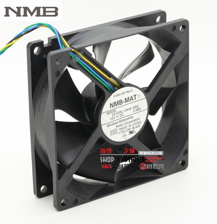 NMB 3610RL-04W-S66 9225 90mm DC 12V 0.56A PWM intelligent speed 92*92*25mm fan