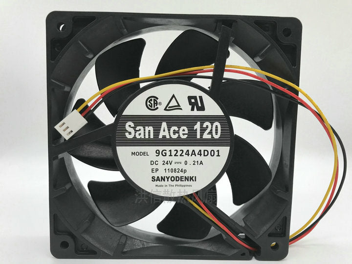 9G1224A4D01 for cooling fan DC24V 0.21A 3pins 120*120*25mm
