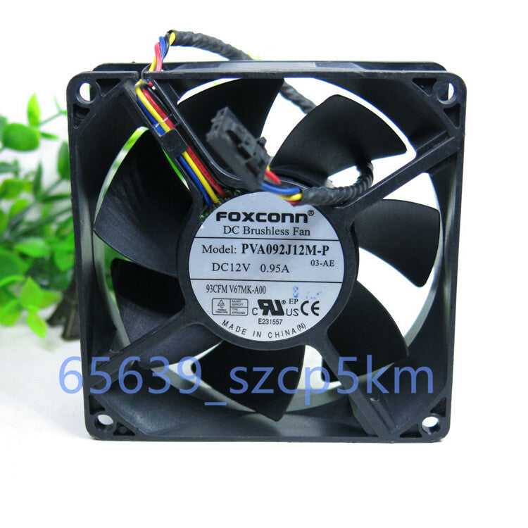 FOXCONN PVA092J12M-P Fan 12V 0.95A 90x90x32mm 4-Pin Case/CPU Cooling Fan