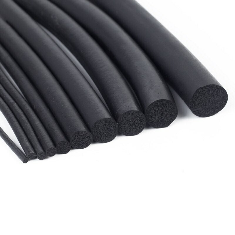 Dia 2-8mm Round Rubber Foaming Sealing Strip O Type Penetrating Car Door Seal