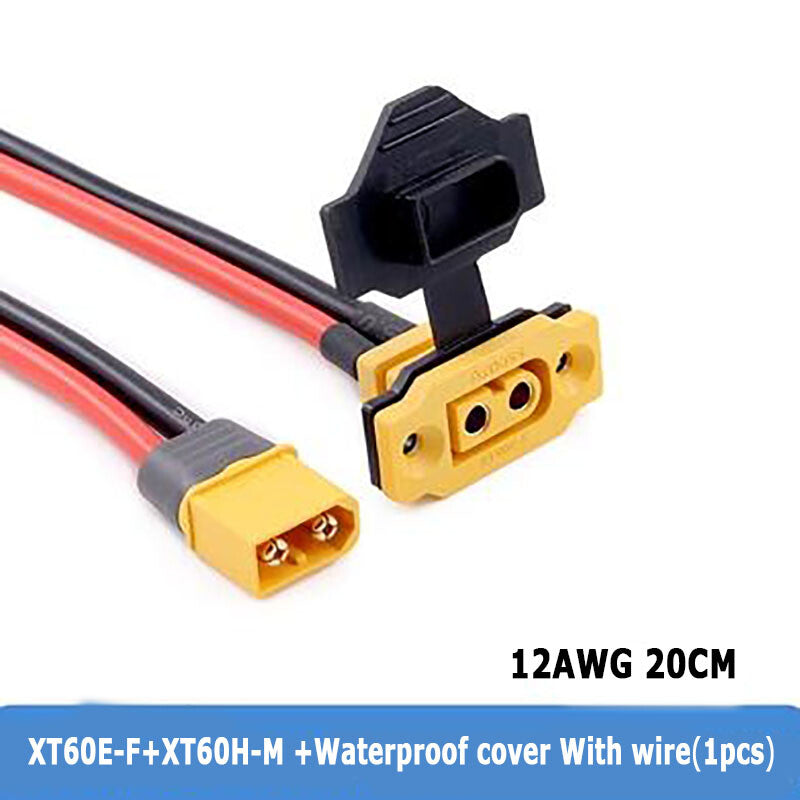 XT60E-F XT60E Female Plug Connector XT60H Male Bullet Plug With 12AWG 20cm Wire