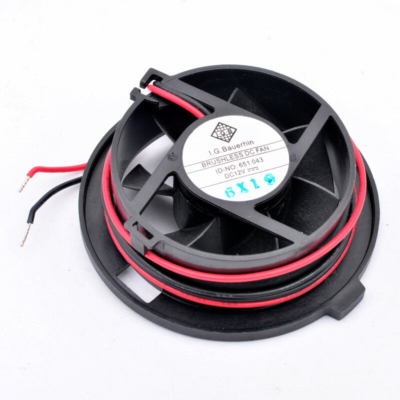 I.G.B BRUSHLESS DC 12V FAN ID-NO:651 043 Double ball bearing 65mm cooling fan