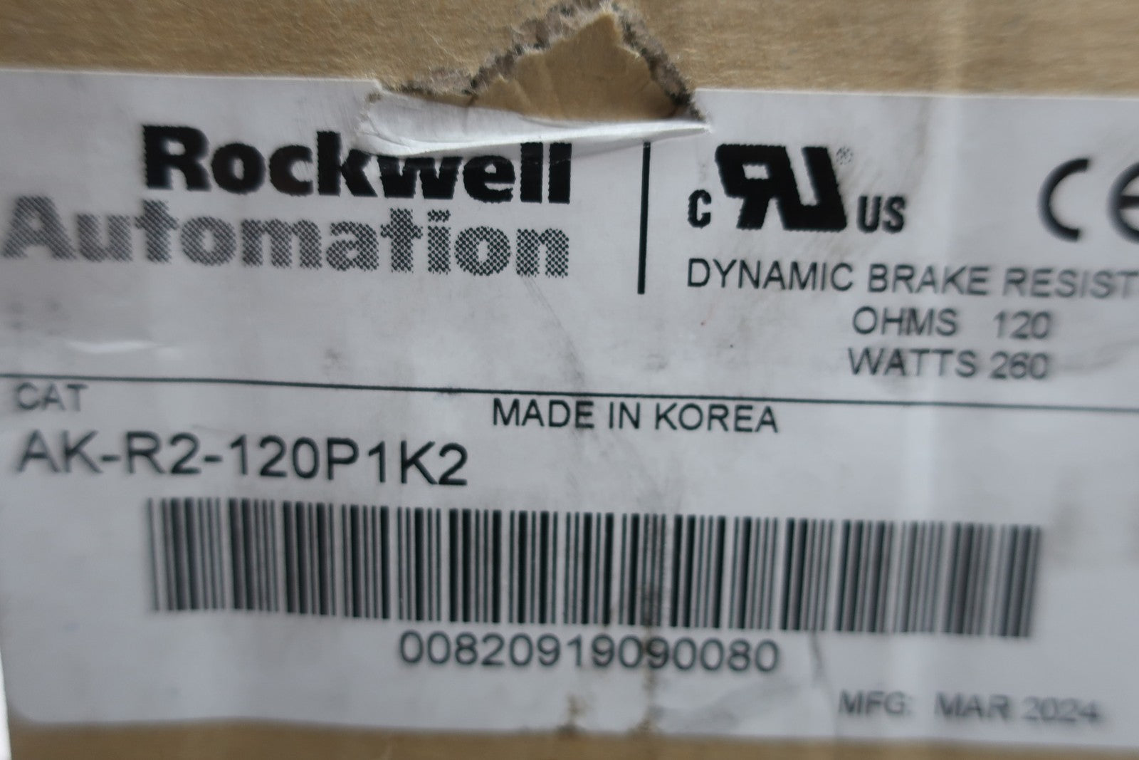 Rockwell Automation AK-R2-120P1K2 Brake Resistor Free Shipping