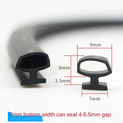 10Meters Bottom width 5/6/7mm sealing strips bridge aluminum door/window sealed