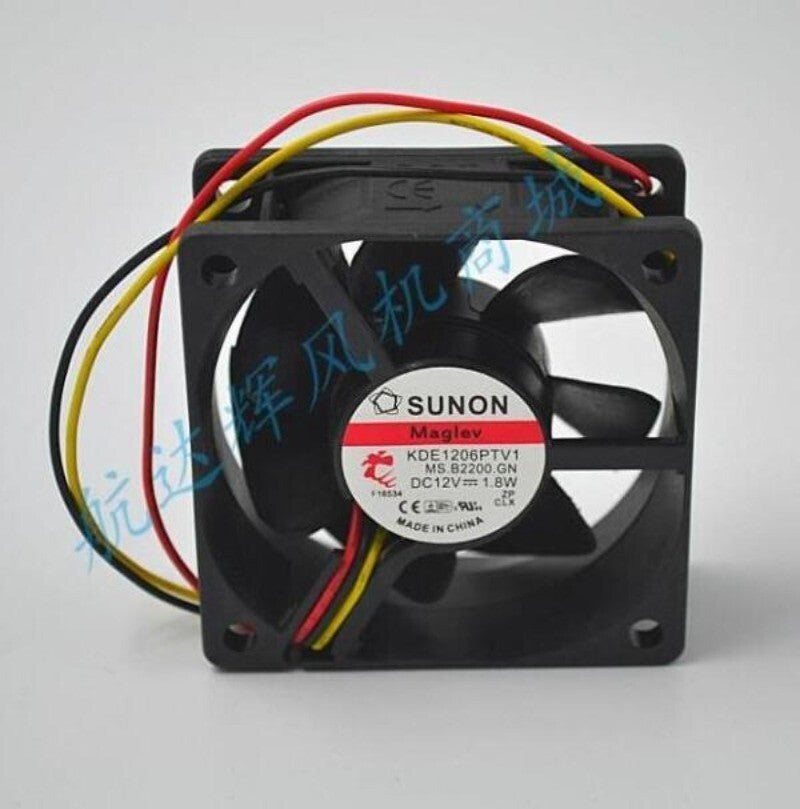2PCS Original KDE1206PTV1 6025 6cm DC 12V 1.8W 3-wire Speed Cooling Fan