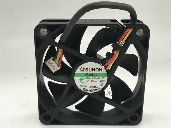 SUNON ME60151V1-000U-G99 DC 12V 1.92W 6015 6CM 3 pin cooling fan