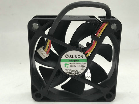 SUNON ME60151V1-000U-G99 DC 12V 1.92W 6015 6CM 3 pin cooling fan