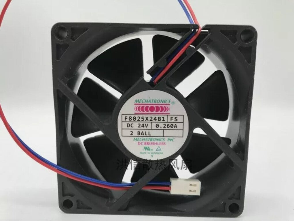 MECHATRONICS F8025X24B1 FS 24V 0.260A 8CM 80mm inverter cooling fan 2pin