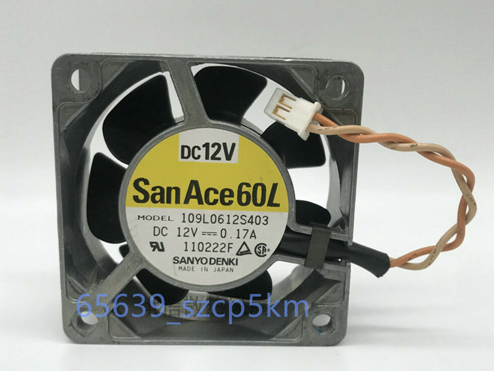 Sanyo SANYO 109L0612S403 6025 12V 0.17A 60X60X25MM 2pin Double Ball Cooling Fan