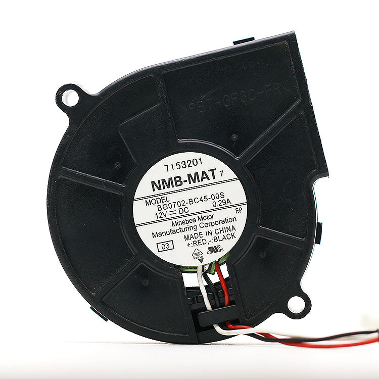 NMB BG0702-BC45-00S 12V 0.29A 7025 7CM 3-pin cooling turbofan blower