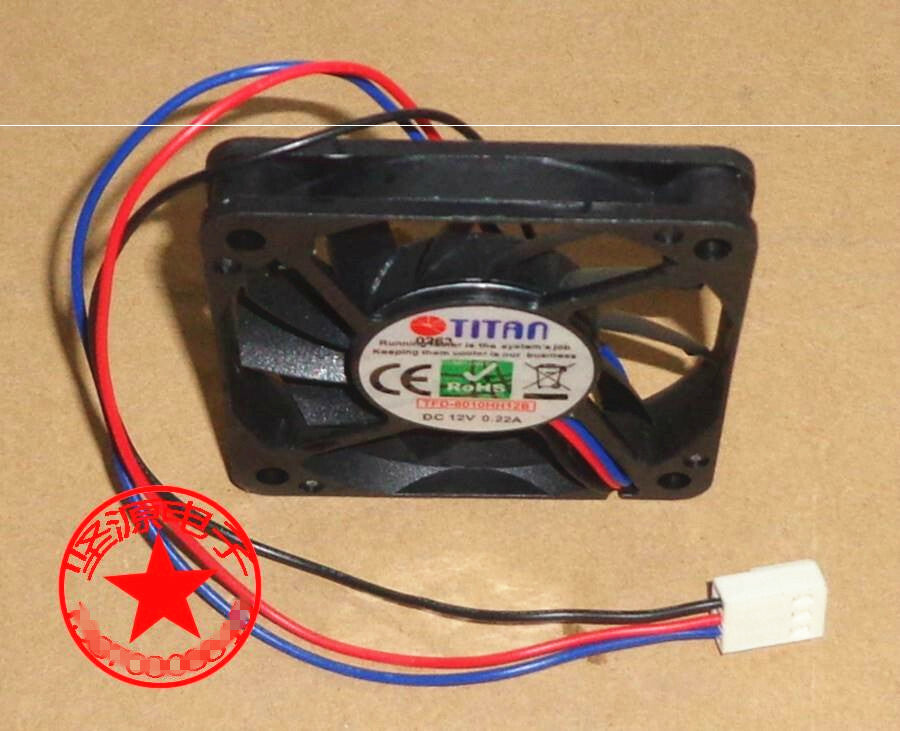 1PC TITAN TFD-6010HH12B 6010 6CM 12V 0.22A 3-wire cooling fan One Year Warranty