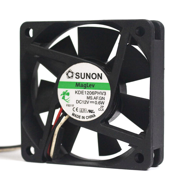 SUNON KDE1206PHV3 Mute cooling fan DC12V 0.6W 0.05A 60*60*15mm 3pin