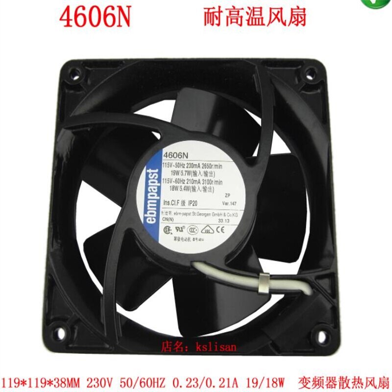Cooling fan TYP 4606N 115V 20W 12038 High temperature resistant fan 120*120*38MM
