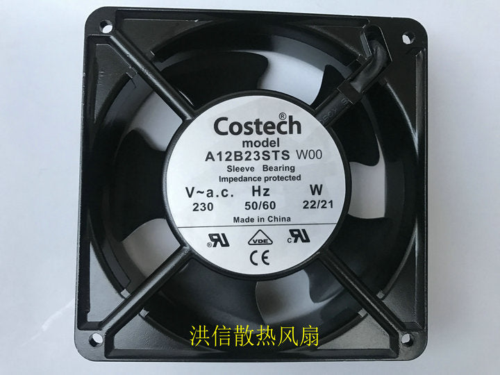 1PCS Costech A12B23STS W00 230V 22/21W 12cm Cooling fan