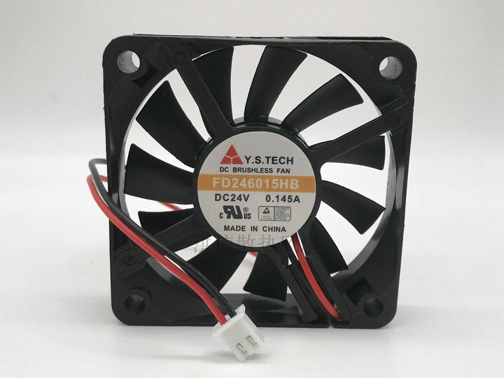 Y.S.TECH FD246015HB 6CM DC24V 0.145A 2-wire inverter cooling fan