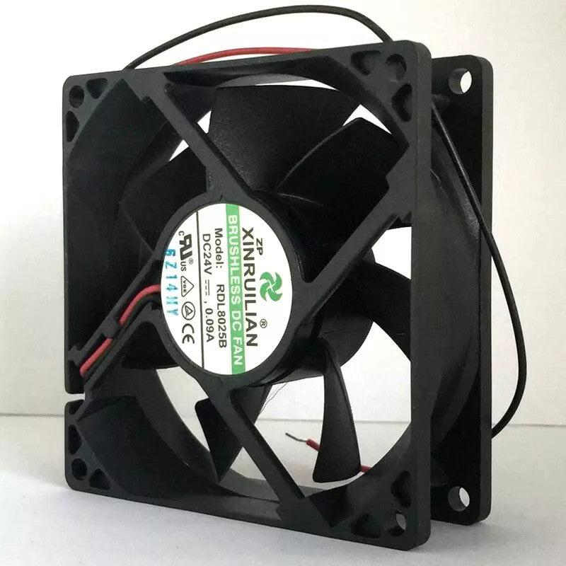 XINRUILIAN RDL8025B DC24V 0.09A 80*80*25MM 2-wire cooling fan