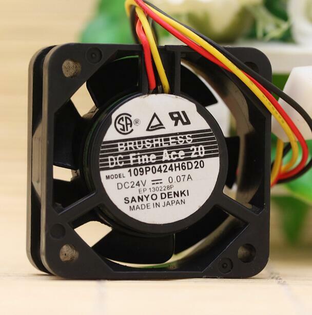 Sanyo 109P0424H6D20 24V 4020 0.07A 4cm 3 line cooling fan