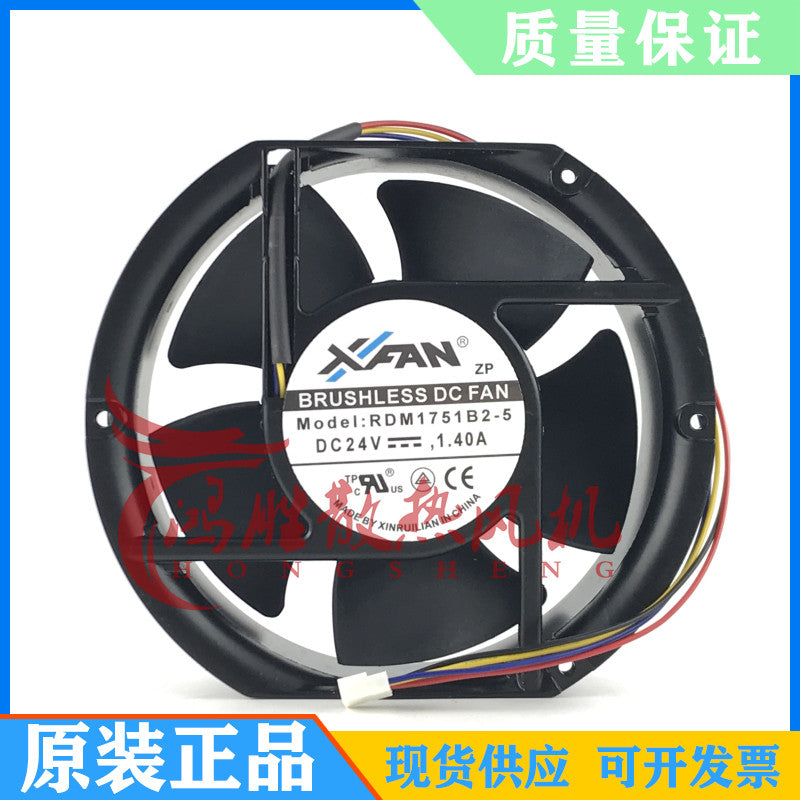1PC XFAN axial cooling fan DC24V 1.40A RDM1751B2-5 cooling fan 17251 24V