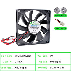 ACP8015 80mm DC5V 12V 24V 2pin cooling fan for router chassis power supply