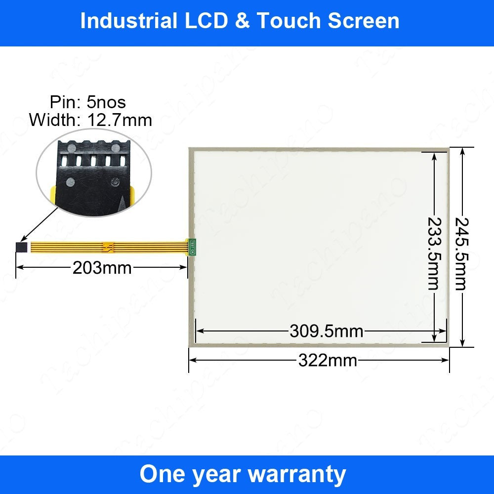 Touch screen panel for B&R 5AP1120.1505-000 Rev.E0 + Protective film overlay