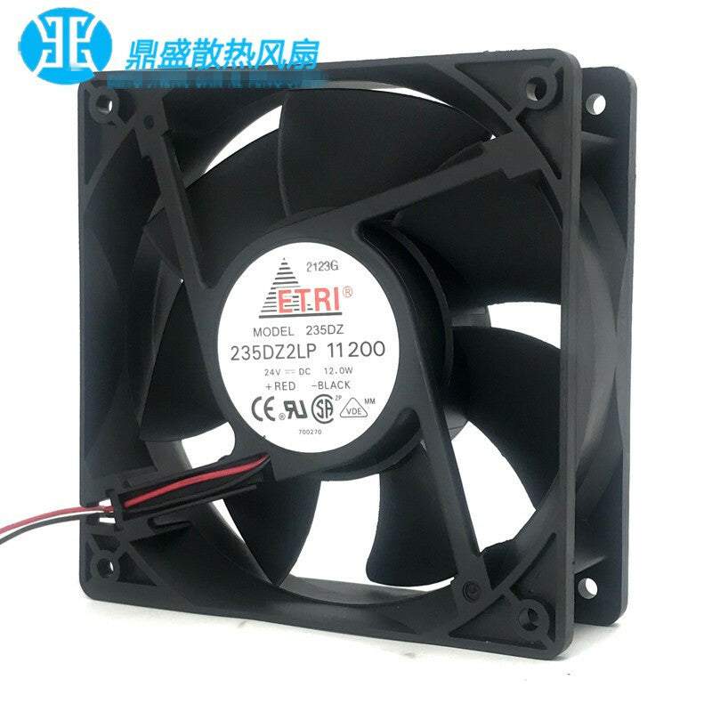 1PC ETRI 12038 12CM 235DZ2LP 11200 24V 12.0W 2-wire inverter cooling fan