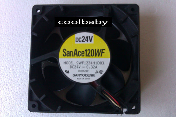 SANYO 9WF1224H1D03 A90L-0001-0509 3pin DC24V 0.32A 120*120*38mm