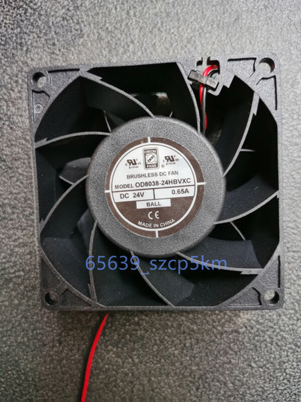 ORION OD8038-24HBVXC 80*80*38mm 24V 0.65A 2-wire Cooling Fan