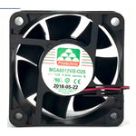 1 PCS Protechnic Fan MGA6012VB-O25 DC12V 0.9A 6025 6CM 2 wire cooling fan