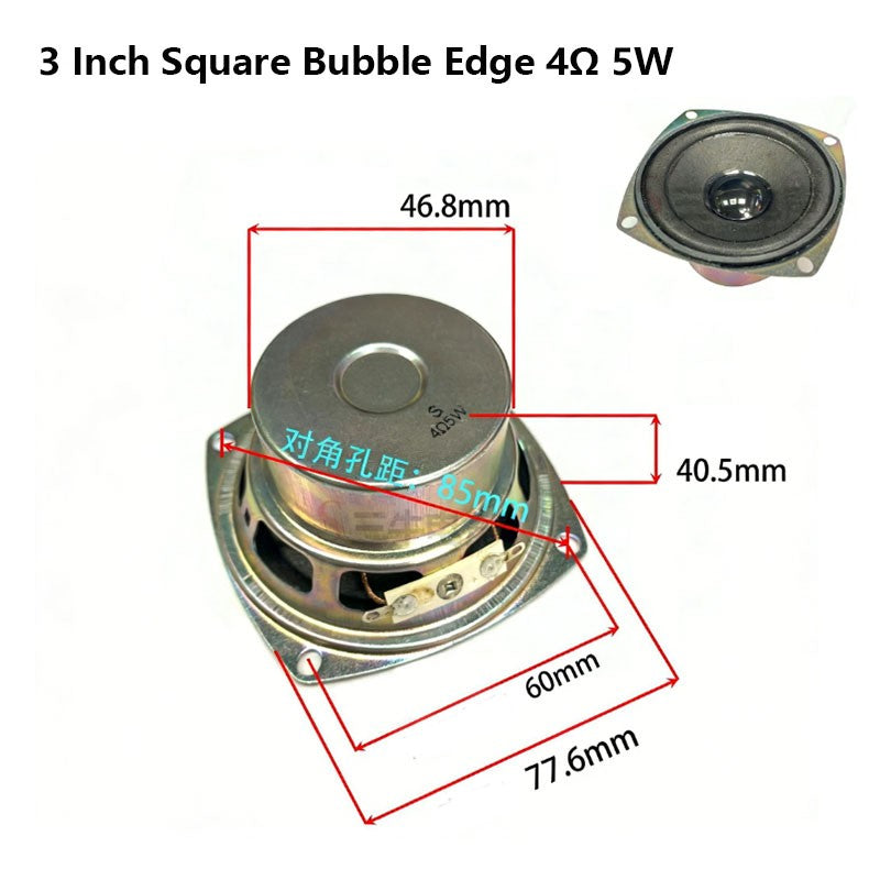 3 Inch 4Ω 8Ω 16Ohm 1W 2W 3W 5W 10W 20W Full-range Speaker Loudspeaker Waterproof