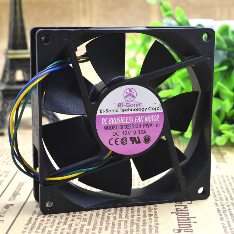 BI-SONIC SP922512H 12V 0.32A 92x92x25mm 4pin PWM Cooling Fan