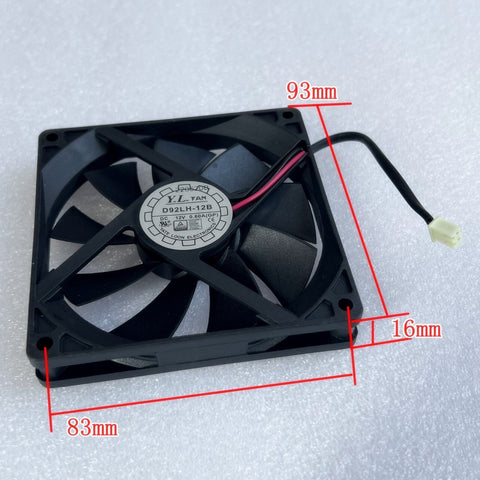 1pc YaLn FAN 9215 D92LH-12B fan DC12V 0.6A 92*92*16MM 2Pin Cooling FAN