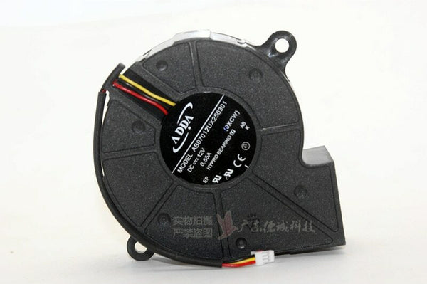 New ADDA AB07012UX250301 DC 12V 0.55A projector blower cooling fan