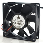 Delta AFB0812H -F00 80*80*25mm DC 12V 0.24A 2-pin Axial Case Cooling Fan