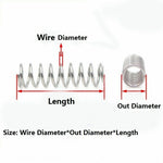 10Pcs Wire Dia 0.6/0.7/0.8mm 304 Stainless Steel Compression Spring OD 5mm-50mm