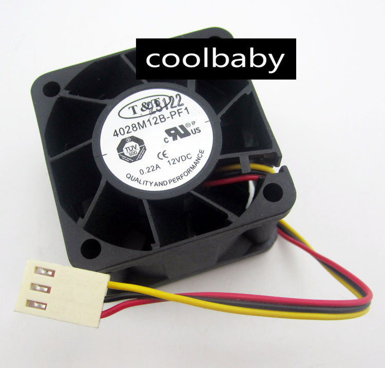 T&T 4028M12B-PF1 Graphics card cooling fan DC12V 0.22A 3pi n