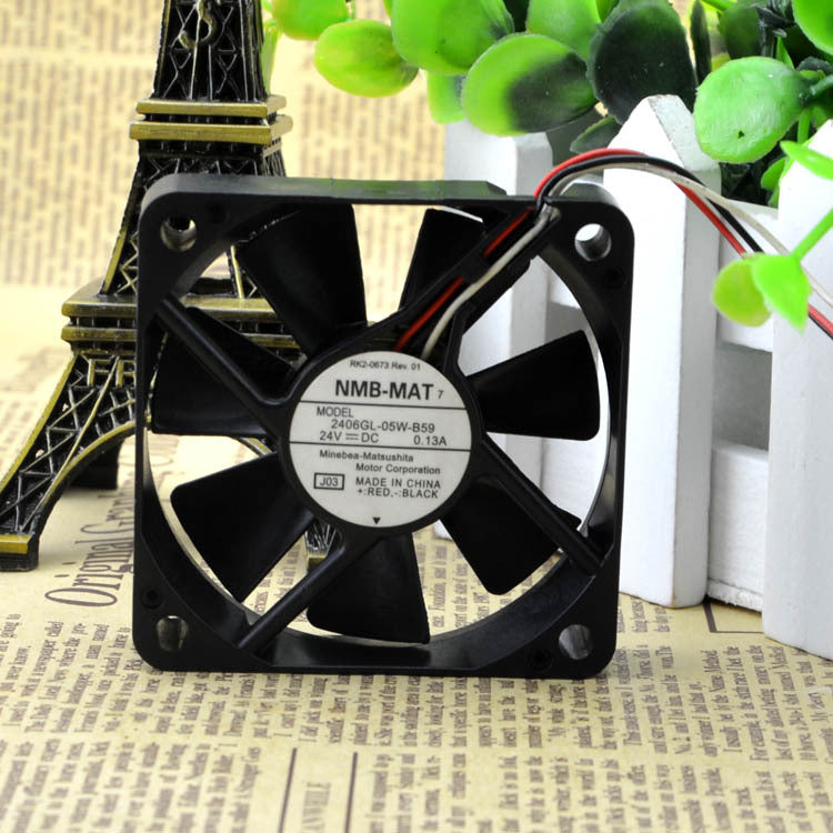 NMB 2406GL-05W-B59 Fan 60*60*15mm 24V 0.13A 3pin Case Cooling Fan
