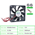 ACP8015 80mm DC5V 12V 24V 2pin cooling fan for router chassis power supply