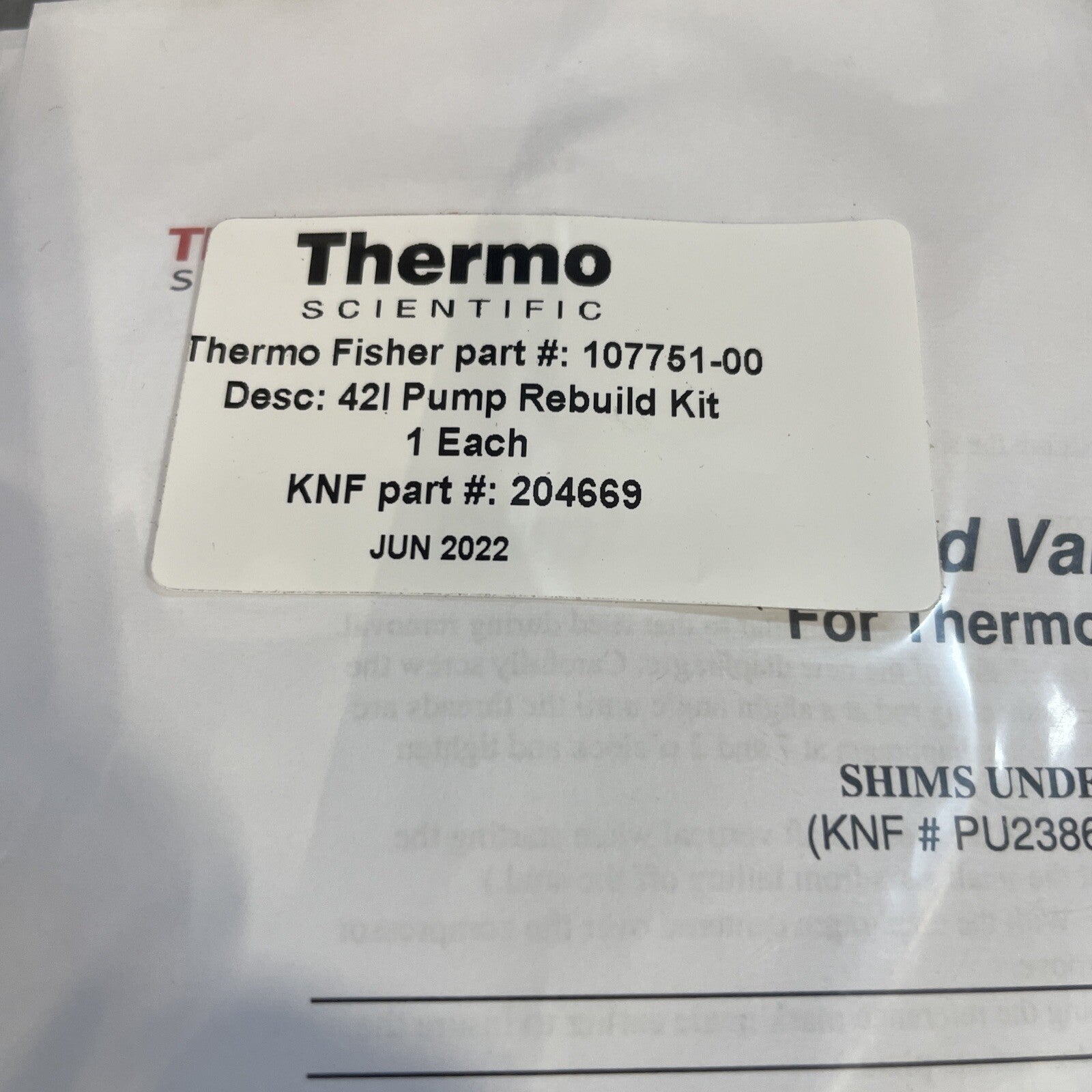 New Thermo Scientific 107751-00 Pump Membrane Free Shipping
