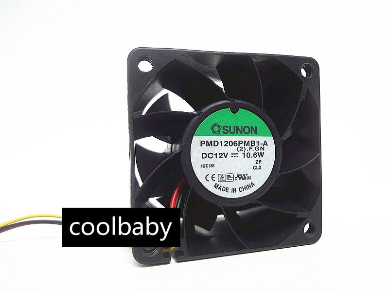 2pcs SUNON PMD1206PMB1-A 12V 10.6W 6038 pairs of high speed ball bearing fan