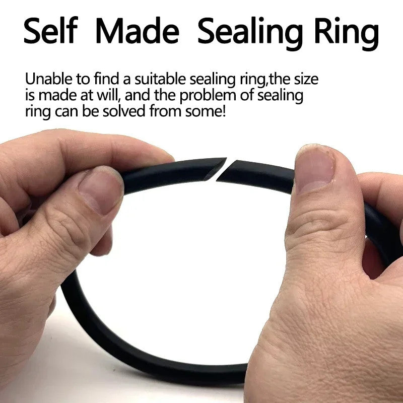 Solid NBR Rubber Sealing Rope Round Strip Dia 0.8/1/1.5/1.8/2/3/3.5/4/5/6/7mm