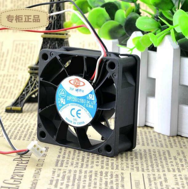 6025 12V0.80A DF126025BU 60*60*25MM 6CM violent PWM control speed three wire fan