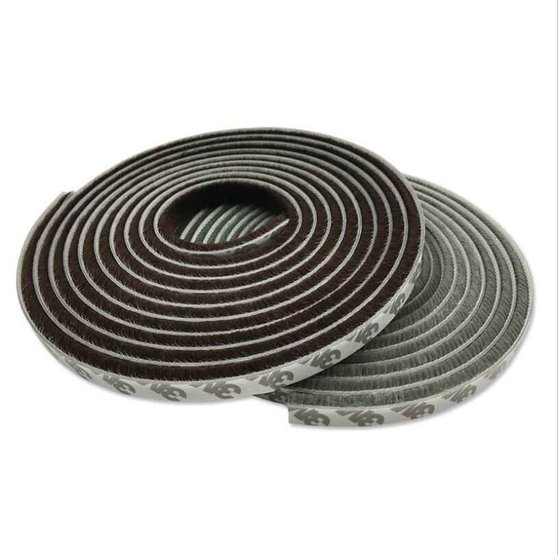 5Meters Weather Draught Excluder Brush Strip Window Door Seal Tape Self-adhesive